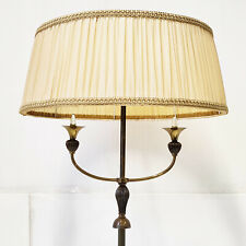 Superb Floor Lamp Vintage French 1950 Brass Golden & Glass 50S 1950S