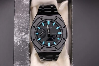 Reloj Casioak G-Shock Ga-2100 1a1 negro personalizado - azul Tiffany y metal negro Foto 1 de 4