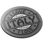 Runde Mausmatte (bw) - I Love Italy Rom italienische Reise #40686