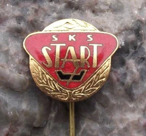 Antique SKS Start Lodz Poland Polish Football Soccer Sportowy Club Pin Badge - Picture 1 of 2