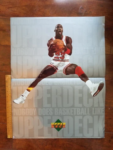 LARGE SIZE  MICHAEL JORDAN  1991 UPPERDECK PROMO POSTER 23" X 17 " SIZE Cover