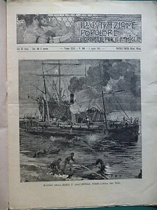 1895 INCIDENTE ISOLA DEL TINO ERUZIONE VESUVIO STEFAN STAMBOLOV MONTE VETTORE - Picture 1 of 8