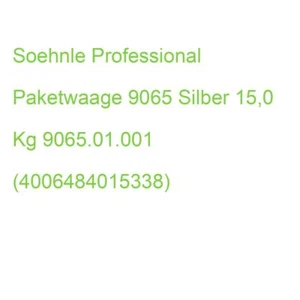 Soehnle Professional Paketwaage 9065 Silber Für Max. 15,0 Kg 9065.01.001 (400648 - Bild 1 von 2