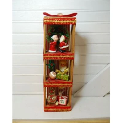 Casa de muñecas MCM miniatura diorama navideño vintage decoración navideña Foto 1 de 4