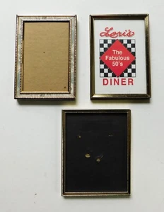 Lot of 3 Vintage 3.5 x 5 and 4 x 5 Brass Tone Metal Picture Frames - Picture 1 of 5