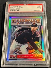 1993 93 GREGG OLSON TOPPS FINEST REFRACTOR #121  PSA 9 ORIOLES (971)
