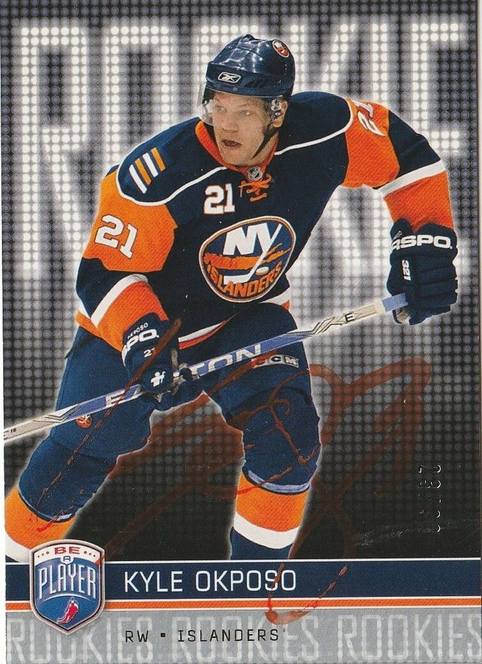 Kyle Okposo - Signed 2008-09 Upper Deck Be A Player /99 Rookie Card #188 - Image 1 of 1