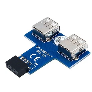 9 poliger 2x5 USB Header mit 2 Aufgaben Double Port USB Internal Port Weiblich - Photo 1/5
