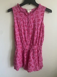 Kate Spade Girl's Pink Heart Print Romper 14Y - Picture 1 of 3