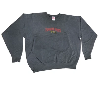 Vintage FSU Florida State University Grey Sweatshirt Men’s Size XL Distressed - Image 1 of 4