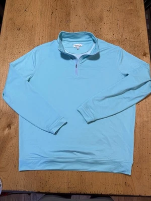 Peter Millar Perth Quarter Zip Performance Pullover Mens Size Large Teal Blue - Image 1 of 4