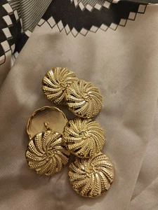 Vintage Metal Chanel Replacement Buttons. Round. Easy Sew - Picture 1 of 4