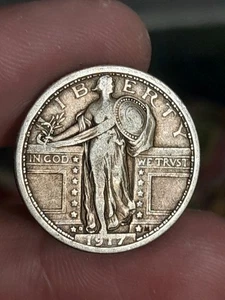 1917- D Standing Liberty Quarter Type 1. #2 - Picture 1 of 5