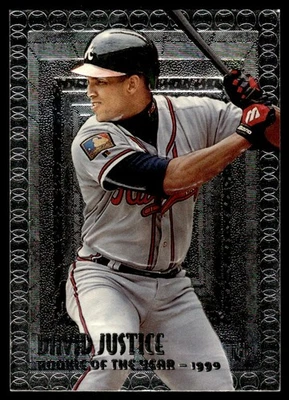 1995 Topps Embossed David Justice Atlanta Braves #101 - Image 1 of 2