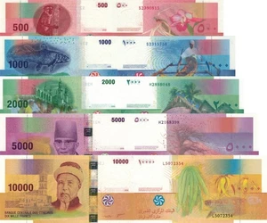 Comoros 5 PCS Set (2006), p-15a to 19a B506a to B510a Sig. 1 UNC - Picture 1 of 6