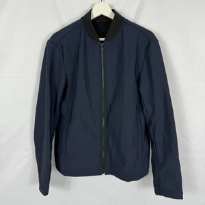 Theory Full Zip Jacket Mens Size S Dark Blue & Black Pockets Golf Stand Collar - Picture 1 of 10