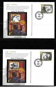 USA SC # UX567-UX586 Early TV Memories  FDC . Colorano Silk Cachet - Picture 1 of 20