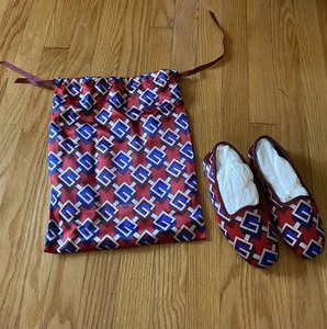 New Authentic Gucci Red Satin Voyage Geometric Slipper Shoes Size 34 $570 - Picture 1 of 6