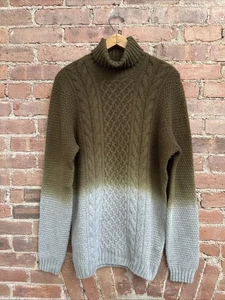 Drumohr Herren Pullover, Gr. 44, Dip Dye Army oliv/grau 100% Lammwolle, Icon - Bild 1 von 8