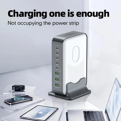 200W Multi USB C Charger PD 100W Fast Charging Station For iPhone 16 15 Laptop - Image 1 of 4