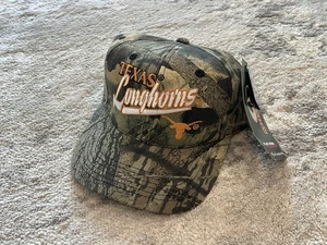 Vintage 90s Texas Longhorns Mossy Oak Camo Snapback Hat University UT NWT - Picture 1 of 8