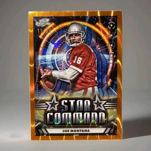 2024 Topps Cosmic Chrome - Joe Montana - - Launched Into Orbit - SSP /25 Orange - Picture 1 of 6