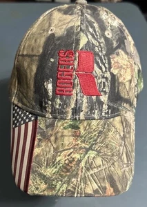 Rogers Group Camouflage Farm Machinery Hat Strap Back Cap With Flag. - Picture 1 of 3