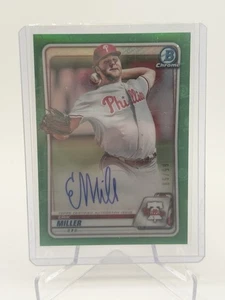 2020 Bowman Chrome Green Refractor Erik Miller AUTO /99 - Bild 1 von 1