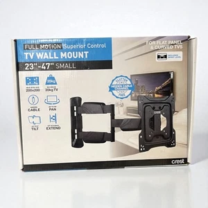 CREST TV Wall Mount 23–47” Flat Screens Tilt Swivel Bracket – New Open Box - Picture 1 of 14