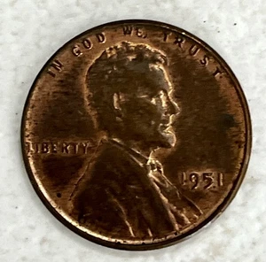1951 P Lincoln Wheat Cent Penny - Picture 1 of 2