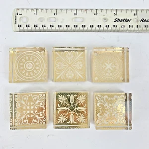 6 Christmas Rubber Stamps, job lot/bundle. Cardmaking, papercraft, junk journals - Picture 1 of 8