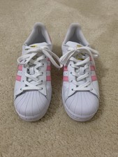 adidas superstar womens pink stripe
