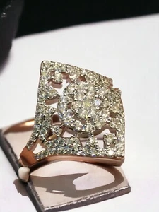 1.10 Cts Round Brilliant Natural Diamonds Women Engagement Ring 18K Yellow Gold - Picture 1 of 10
