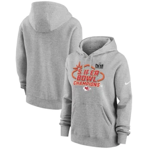 Nike NFL Kansas City Chiefs Super Bowl LVIII Champions Hoodie Gray Women's Size - Picture 1 of 3