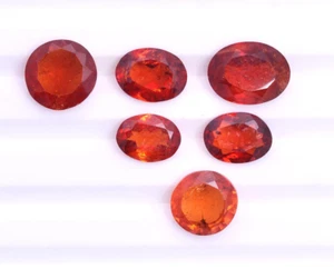 6 PCS Natural Orange Hessonite Garnet Faceted Gomed Loose Gemstone ~ MULTI CUT - Bild 1 von 6