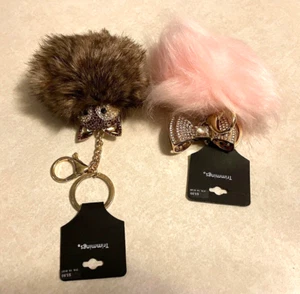 Trimmings Fuzzy Keychain Lot of 2 New With Tags - Picture 1 of 6