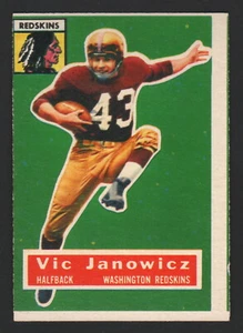 Topps Football #13 1956 - Vic Janowicz - Washington Redskins, impresión corta - Imagen 1 de 1