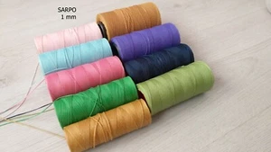 Schusterei Sattlergarn Lederfaden Wachsfaden Zwirn Gewachst  Faden 1 mm / 10m - Bild 1 von 11