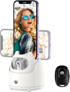 Auto Face Tracking Tripod 360 Rotation Auto Tracking Phone Holder No App Phone - Picture 1 of 7