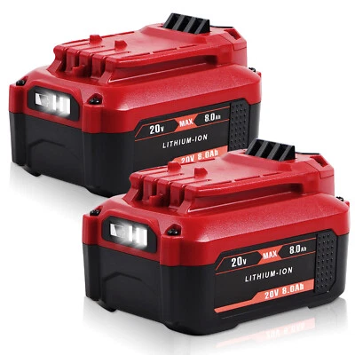 2PACK 20V 8.0AH For Craftsman 20 Volt MAX Li-ion Battery CMCB204 CMCB202 CMCB201
