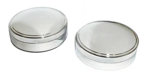 "Eaton" Tall style Ring GAS CAPS for 1965 - 1972 Harley Panhead & Shovel - Picture 1 of 2