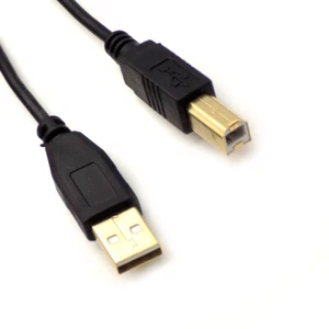 Cable de impresora USB 1m alta velocidad 2.0 plomo A a B negro blindado Epson Kodak HP Reino Unido - Imagen 1 de 12