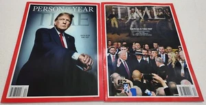 2 TIME Magazines Donald Trump Person Of Year 12-24 & Swearing In Inaugural 2-25 - Picture 1 of 4