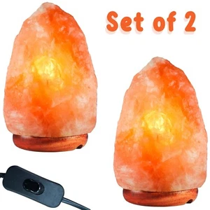 2 x Himalayan Crystal 3-5 KG Pink Rock Salt Lamp Natural Healing Stone UK plug - Picture 1 of 8