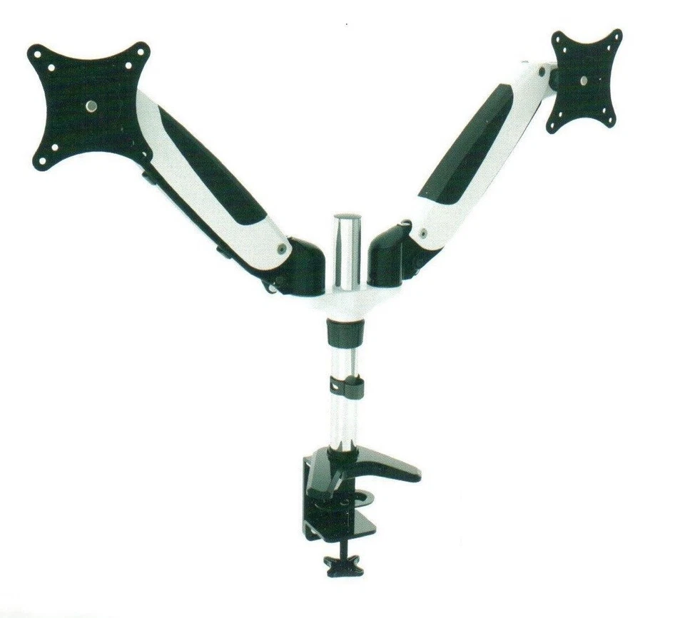RobotArm GM122D Gas Spring Desk LCD MOUNT for DUAL 15"to 27" LCD/LED monitor NIB - Image 1 of 2