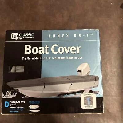 Classic Accessories 20-143-111001-00 Lunex RS-1 Boat Cover - Model D - Gray - Image 1 of 4