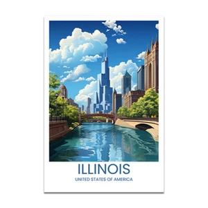 Illinois, USA - Poster di viaggio - Foto 1 di 6