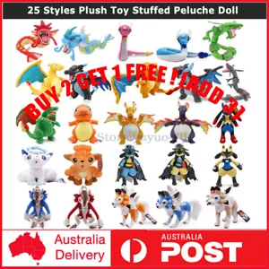 Pokie Plush Toy Charmander Lycanroc Vulpix Lucario Stuffed Peluche Doll - Picture 1 of 32