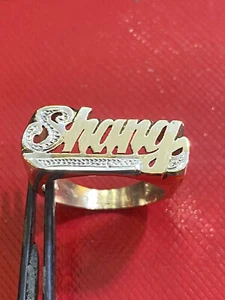 10K Solid Gold Personalized Name Ring Fine Jewelry size 6-11 avalable - Picture 1 of 2