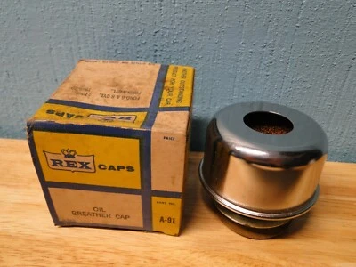 Camión Ford Mercury Mustang Cougar Torino Falcon 1968-1984 tapa de aceite cromada Rex A91 Foto 1 de 3